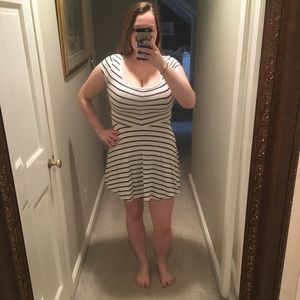 Black and White striped dress